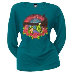 grateful dead &8211 terrapin lake teal ladies long sleeve