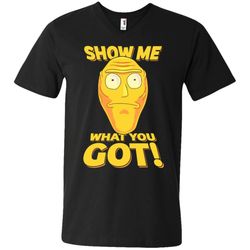rick and morty cromulon show me what you got men v-neck t-shirt