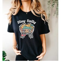 comfort colorsbeach t shirt, stay salty, distressed t shirt, vintage t shirt, skeleton shirt, summer casual tee, grunge