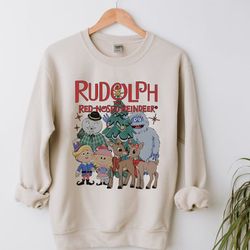 rudolph christmas sweatshirt, rudolph the red nosed reindeer shirt, rudolph xmas hoodie, christmas movie shirt.jpg