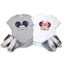 Disney Mickey And Minnie T-Shirt, Sunglasses Mickey And Minnie Mouse Shirt, Matching Disney Family Shirts, Disney, Minni