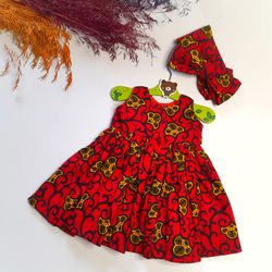 Red Dress For Girls, Toddlers Dresses, Dresses For Babies, Gift For Girls, Birthday Party Gift Dress, African Print