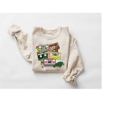 christmas movies sweatshirt, christmas sweater, xmas cassette tapes shirt, retro christmas tee, cute holiday shirts, gri
