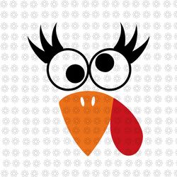 silly turkey face happy turkey day thanksgiving svg, face turkey svg, thanksgiving day svg, silly turkey svg