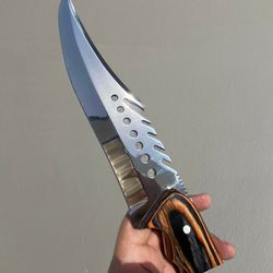 custom made high carbon steel bowie knife gift for dad and brother.