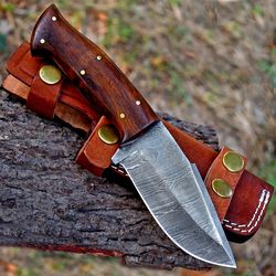 Handmade Damascus Steel Hunting Skinner Knife, Survival & Camping Knife, Vikings Knife, Wedding gift, Groomsmen Gif