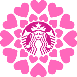 hearts starbucks svg, starbucks svg, starbucks logo svg, flower starbucks logo svg, flowers svg, digital download