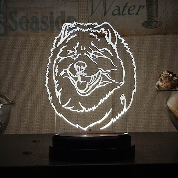 Samoyed Led Night Light, dog table lamp