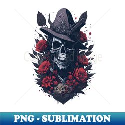dead skull wearing pirate hat - special edition sublimation png file - revolutionize your designs