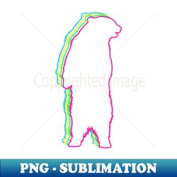 bear 80s neon - signature sublimation png file - capture imagination with every detail
