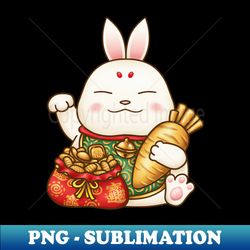 year of the rabbit beckoning rabbit - sublimation-ready png file - bring your designs to life