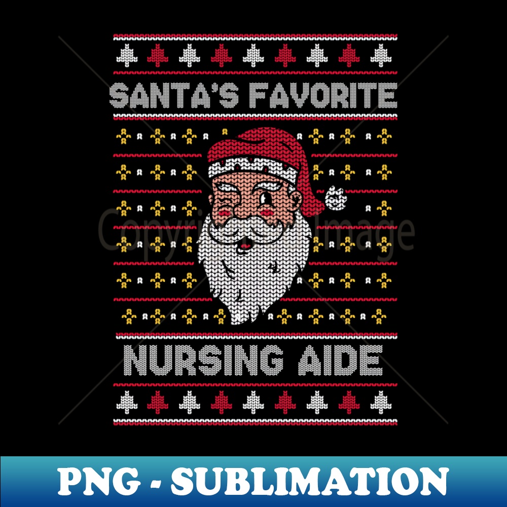 CD-20231107-7020_Santas Favorite Nursing Aide Funny Ugly Christmas Sweater Nurses Aide Holiday Xmas 2191.jpg