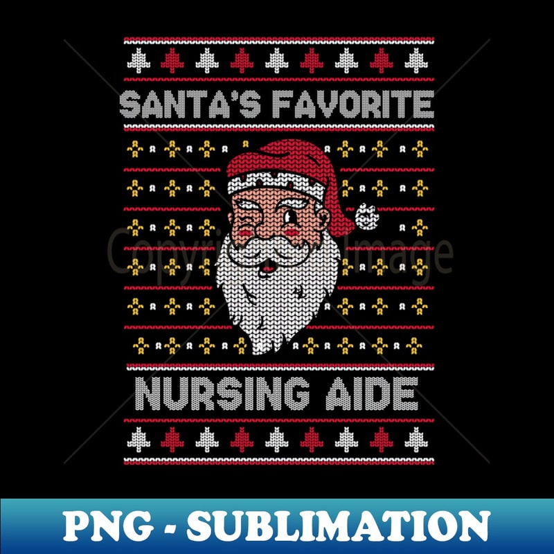 CD-20231107-7020_Santas Favorite Nursing Aide Funny Ugly Christmas Sweater Nurses Aide Holiday Xmas 2191.jpg