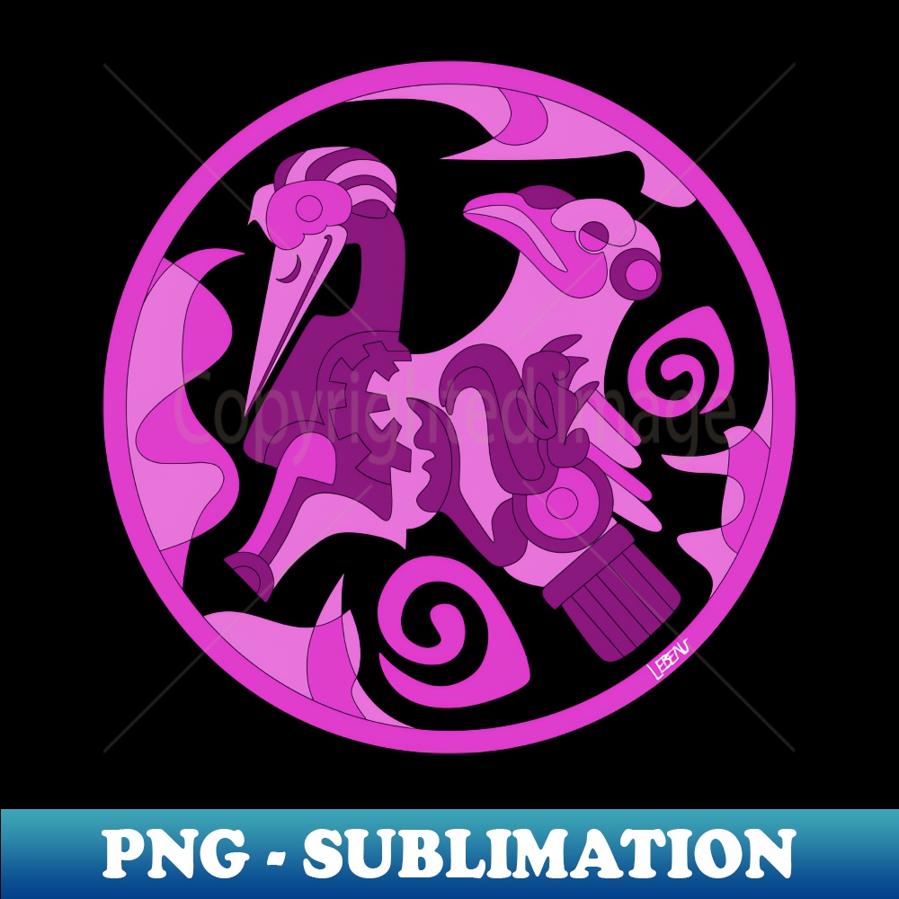 FJ-20231107-10678_totonac birds in ancient mexican patterns ecopop floral glyph pictogram purple 5419.jpg