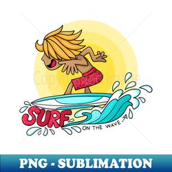 surfer on the wave - vintage sublimation png download - unleash your inner rebellion
