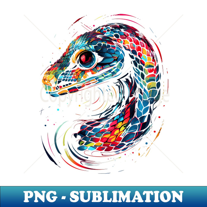 GP-20231107-7874_Snake Art Colorful Wildlife Reptile Lover or Handler Black 5402.jpg