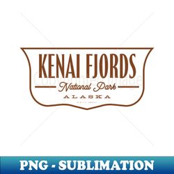 kenai fjords national park shield - brown - professional sublimation digital download - bold & eye-catching