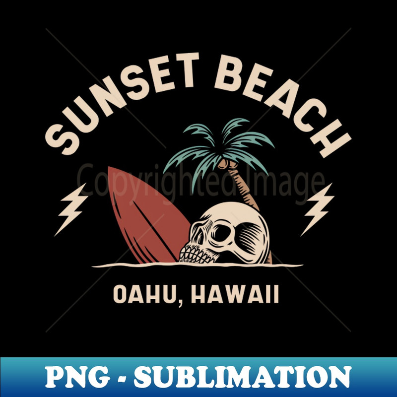 ID-20231107-11986_Vintage Surfing Sunset Beach Oahu Hawaii Retro Surf Skull 9319.jpg