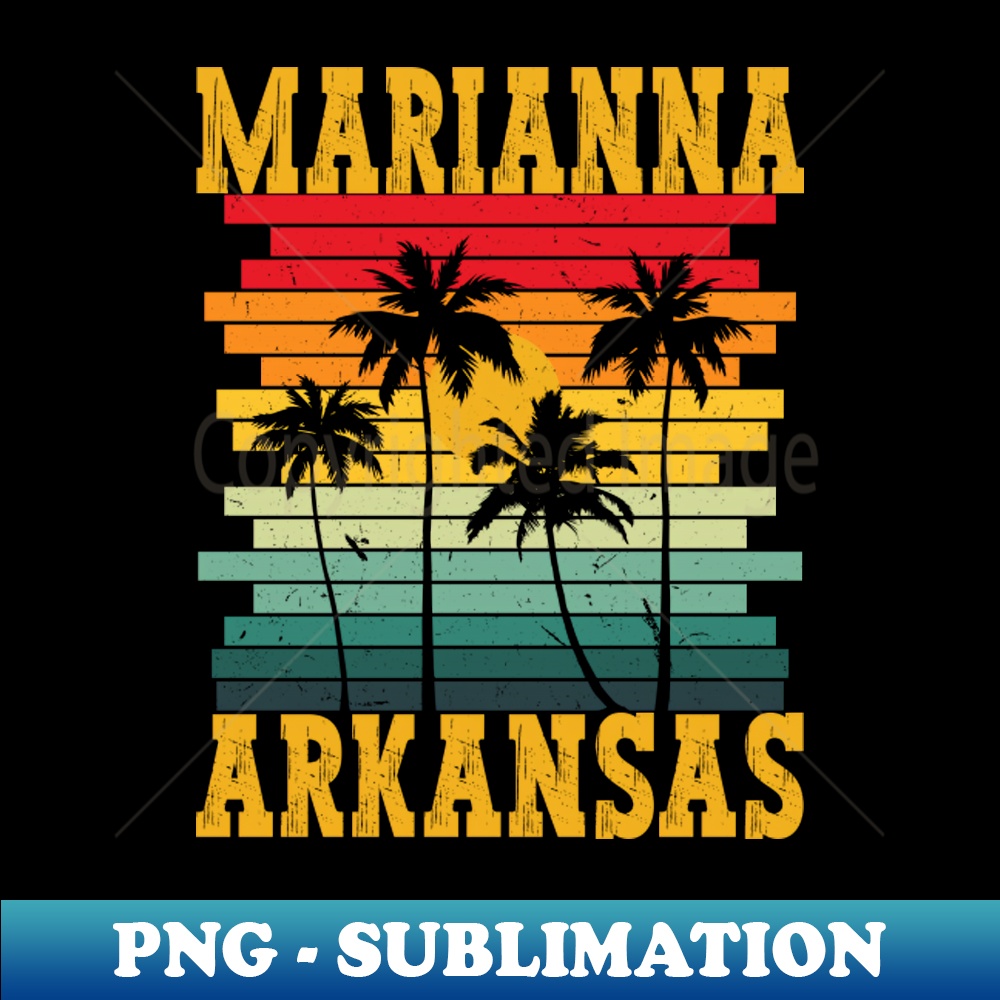 IG-20231107-5799_Retro Marianna Arkansas AR Tropical Summer Palm Trees Us State Pride 5784.jpg