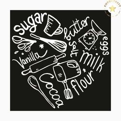 cooking ingredients svg, trending svg, svg, sugar svg, butter svg, vanilla svg, salt svg, milk svg, eggs svg, flour svg,
