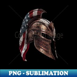 spartan helmet with an american flag - elegant sublimation png download - revolutionize your designs