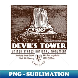 Devils Tower - Unique Sublimation PNG Download - Capture Imagination with Every Detail
