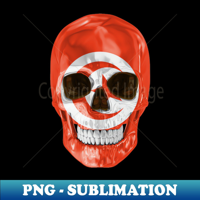 JX-20231107-11040_Tunisia Flag Skull - Gift for Tunisian With Roots From Tunisia 4467.jpg