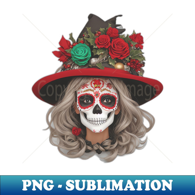 KL-20231107-2266_Floral Christmas Woman Sugar Skull 6635.jpg