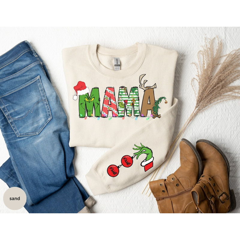 Custom Mama Grnch Sweatshirt, Mommy Grnch Kids Names Sweatshirt, Auntie Grinch Sweatshirt, Leopard Print, Gift for mother, Gift for Her.png