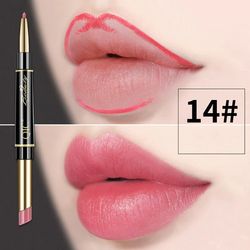 Long Lasting Lipliner Makeup Cosmetics 2 IN 1 Lip Liner Waterproof Matte Lipstick Pencil
