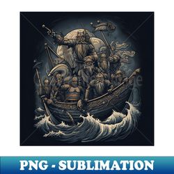 viking raiders on longships - instant sublimation digital download - perfect for personalization