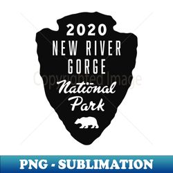 New River Gorge National Park Bear Arrowhead - Black - High-Resolution PNG Sublimation File - Perfect for Creative Projects