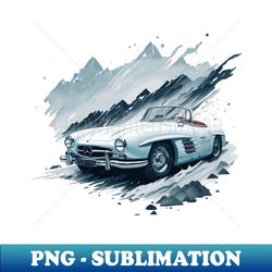 Mercedes 300sl 1954 - Sublimation-Ready PNG File - Vibrant and Eye-Catching Typography