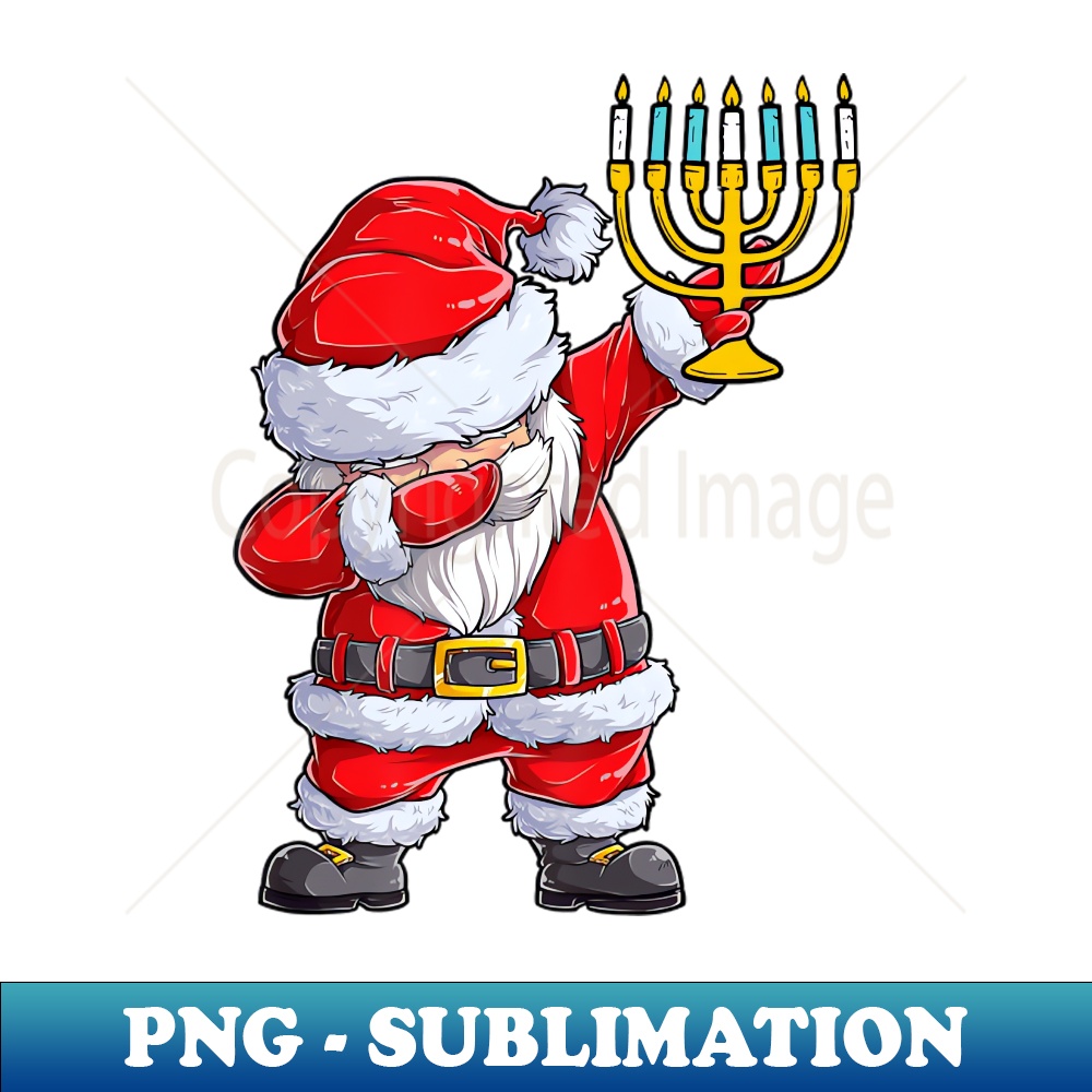 NJ-20231107-4445_Menorah Santa Hat Chanukah Hanukkah Jewish Christmas Pajama 1781.jpg