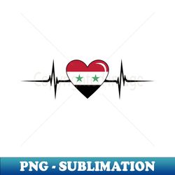 heartbeat design syrian flag syria - png transparent sublimation file - unleash your inner rebellion