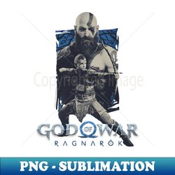 god of war ragnarok icon with kratos and atreus - instant sublimation digital download - enhance your apparel with stunning detail