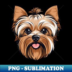 yorkie yorkshire terrier face cute cartoon puppy dog lover - decorative sublimation png file - defying the norms