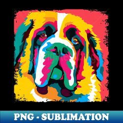 saint bernhardog pop art - dog lover gifts - premium png sublimation file - perfect for sublimation art
