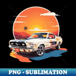 vintage ford mustang - high-quality png sublimation download - fashionable and fearless