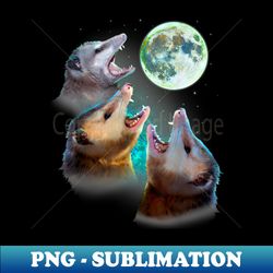 three opposum moon with 3 possums and dead moon costume - png transparent sublimation file - bold & eye-catching