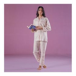 Basix Women Loungewear Vanilla N Pink Flora, 2-Pack Set
