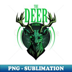 evil angry green buck deer - modern sublimation png file - enhance your apparel with stunning detail