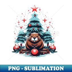 funny beavers christmas tree gift funny christmas beaver - stylish sublimation digital download - enhance your apparel with stunning detail