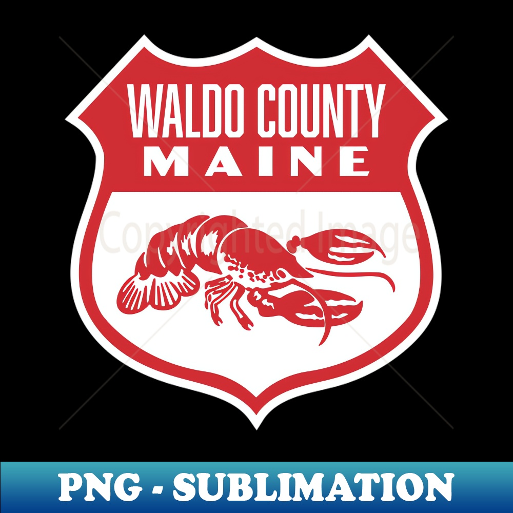 WK-20231107-12166_Waldo County Maine Retro Lobster Shield Red 3455.jpg