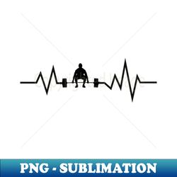 barbell workout weightlifting heartbeat - decorative sublimation png file - boost your success with this inspirational png download