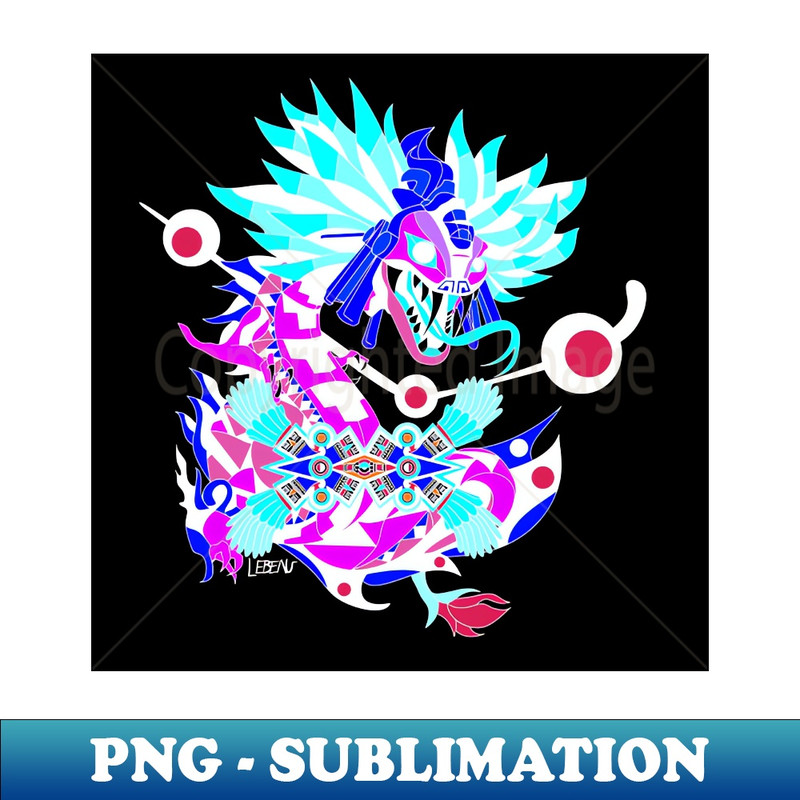 XB-20231107-5437_quetzalcoatl dragon in mexican tribal aztec art ecopop pattern beast 2841.jpg