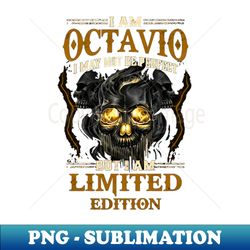 skull i am octavio i may not be perfect but i am limited edition - png transparent sublimation file - perfect for sublimation art