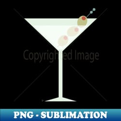 vintage mint green martini with olives - digital sublimation download file - instantly transform your sublimation projects