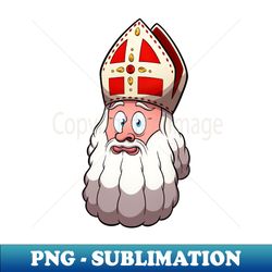 saint nicholas face - png sublimation digital download - enhance your apparel with stunning detail