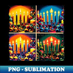 Vibrant Candlelight A Pop Art Christmas - Classic Christmas - Professional Sublimation Digital Download - Bold & Eye-catching